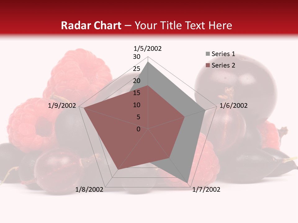 Fruits, Raspberries, Cherries, Currants PowerPoint Template