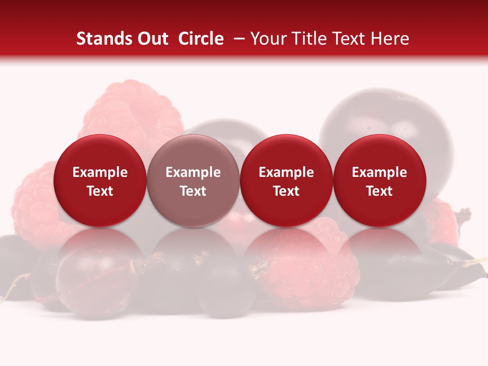 Fruits, Raspberries, Cherries, Currants PowerPoint Template