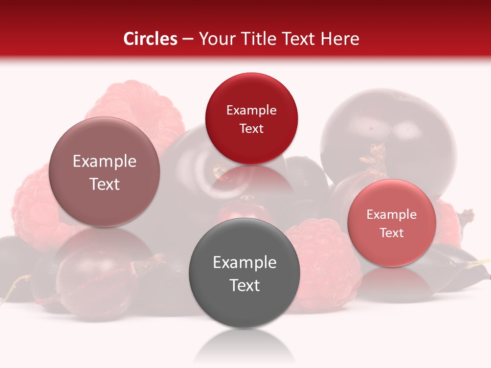 Fruits, Raspberries, Cherries, Currants PowerPoint Template