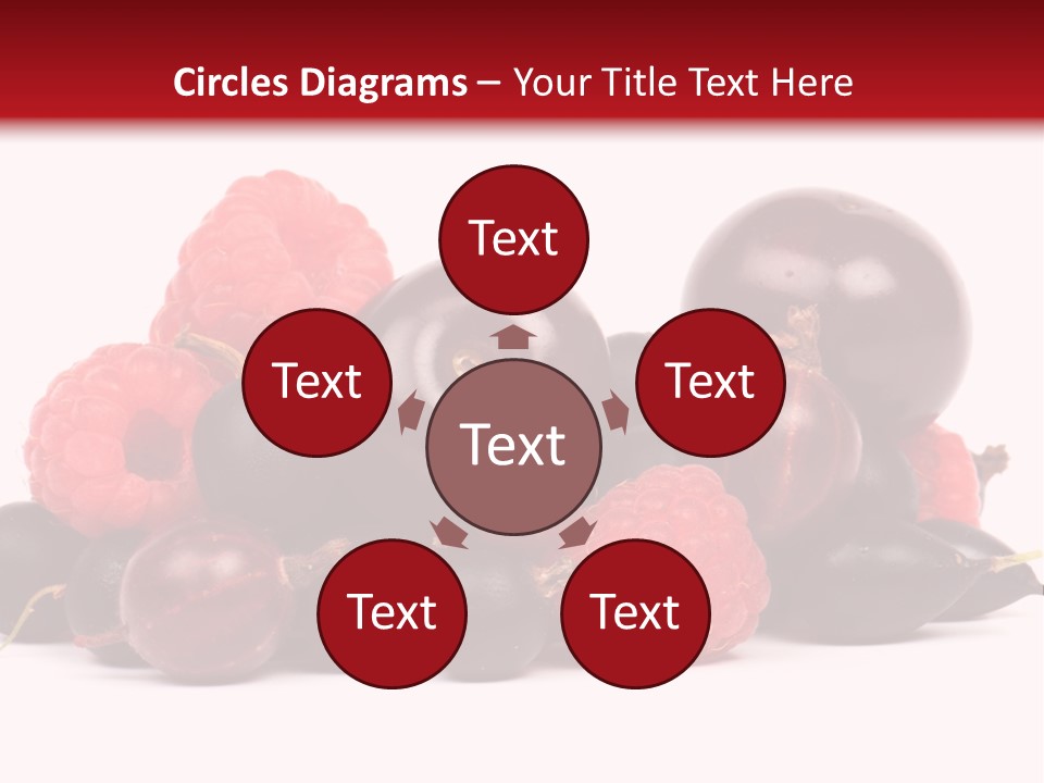 Fruits, Raspberries, Cherries, Currants PowerPoint Template