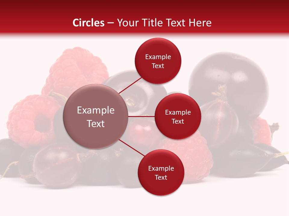 Fruits, Raspberries, Cherries, Currants PowerPoint Template