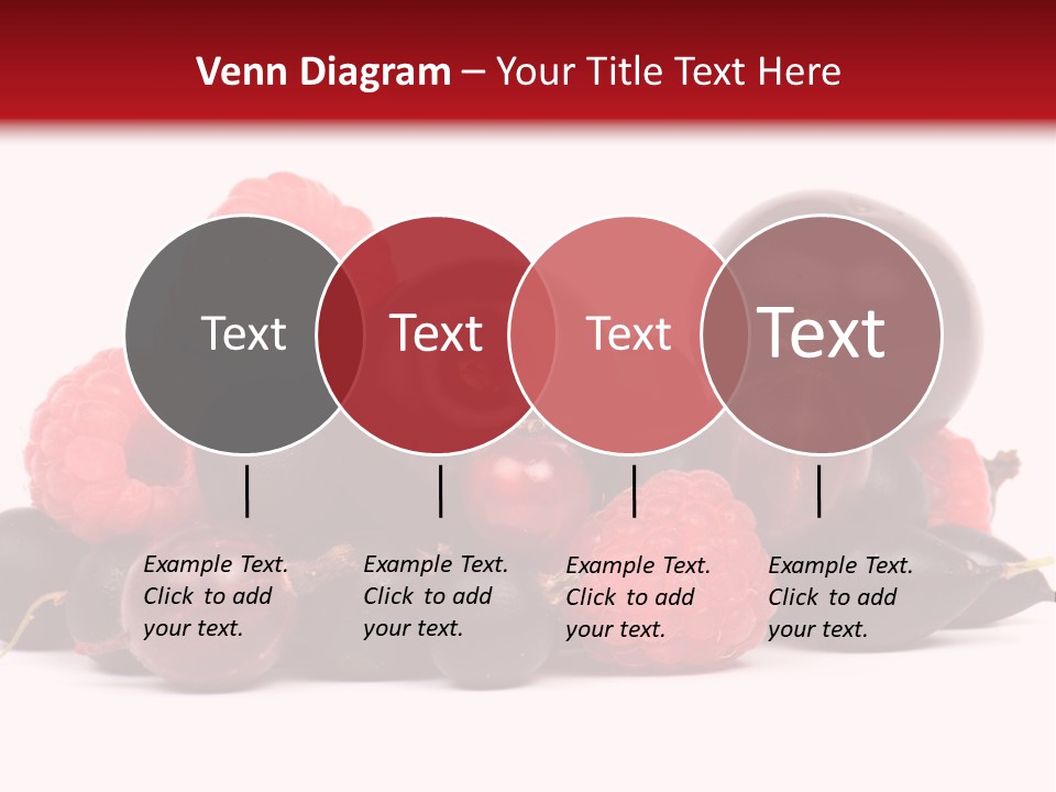 Fruits, Raspberries, Cherries, Currants PowerPoint Template