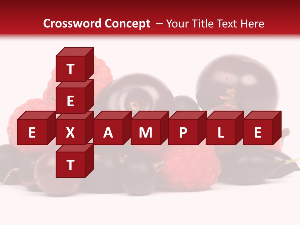 Fruits, Raspberries, Cherries, Currants PowerPoint Template