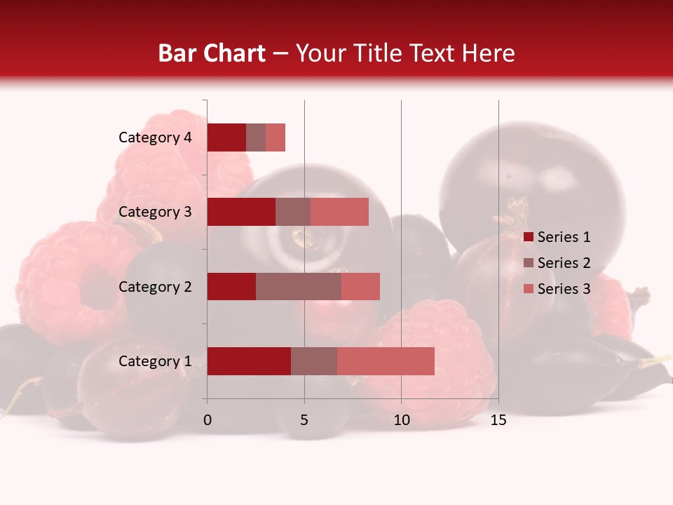 Fruits, Raspberries, Cherries, Currants PowerPoint Template
