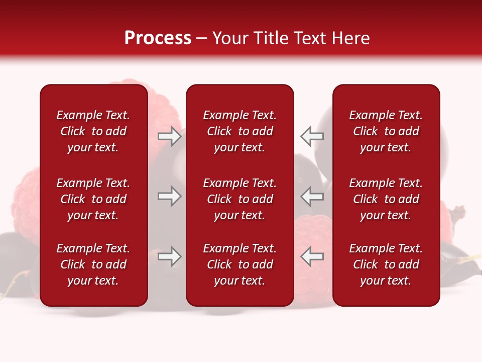 Fruits, Raspberries, Cherries, Currants PowerPoint Template