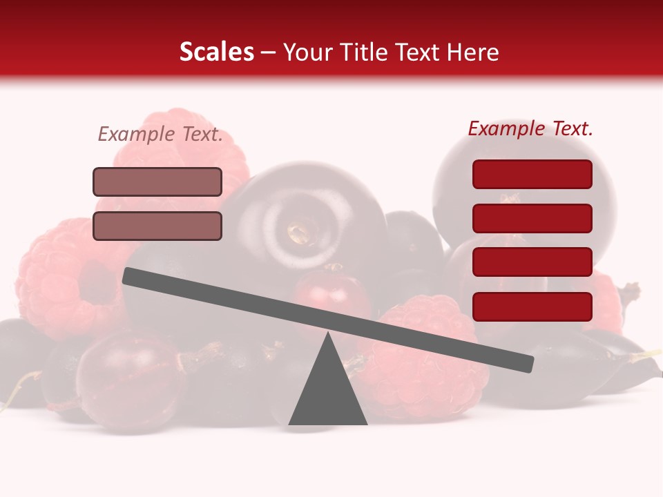 Fruits, Raspberries, Cherries, Currants PowerPoint Template
