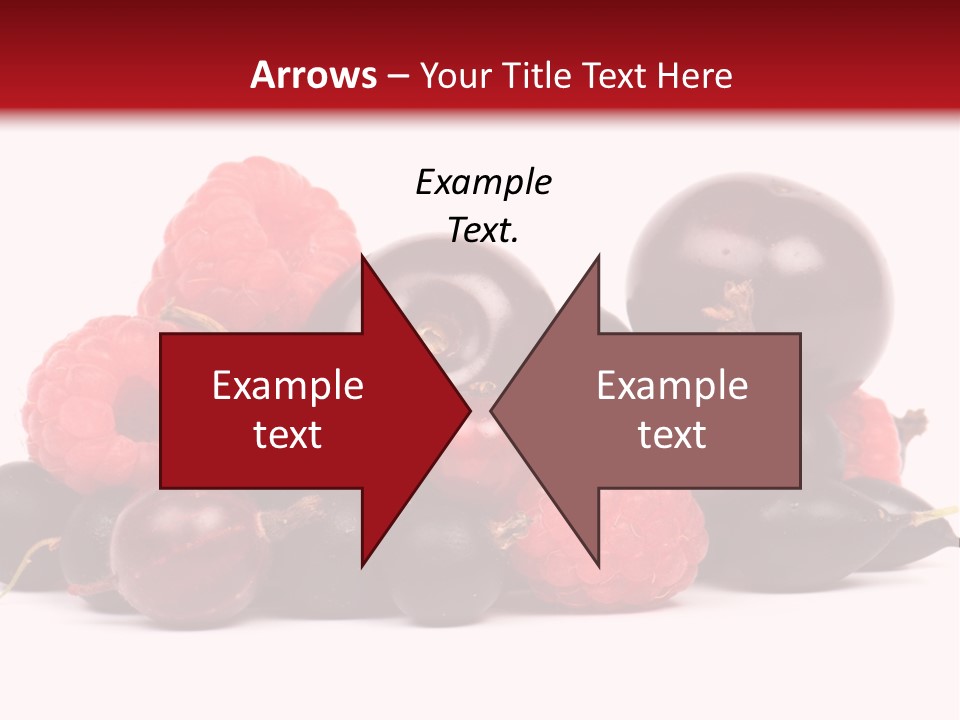 Fruits, Raspberries, Cherries, Currants PowerPoint Template
