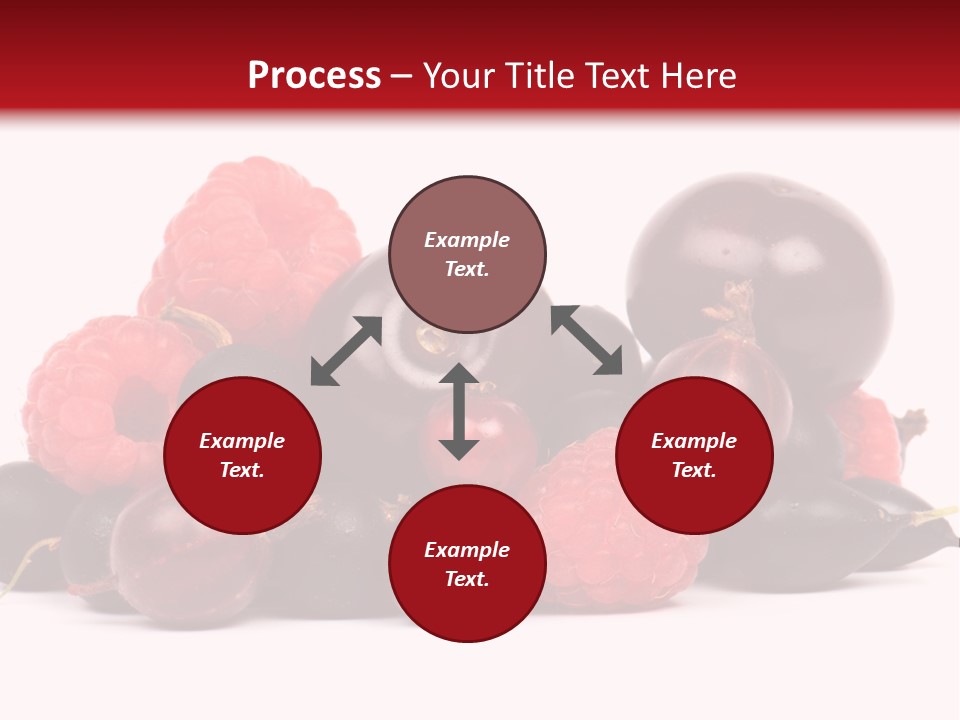 Fruits, Raspberries, Cherries, Currants PowerPoint Template