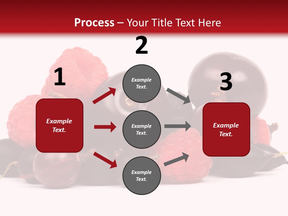 Fruits, Raspberries, Cherries, Currants PowerPoint Template