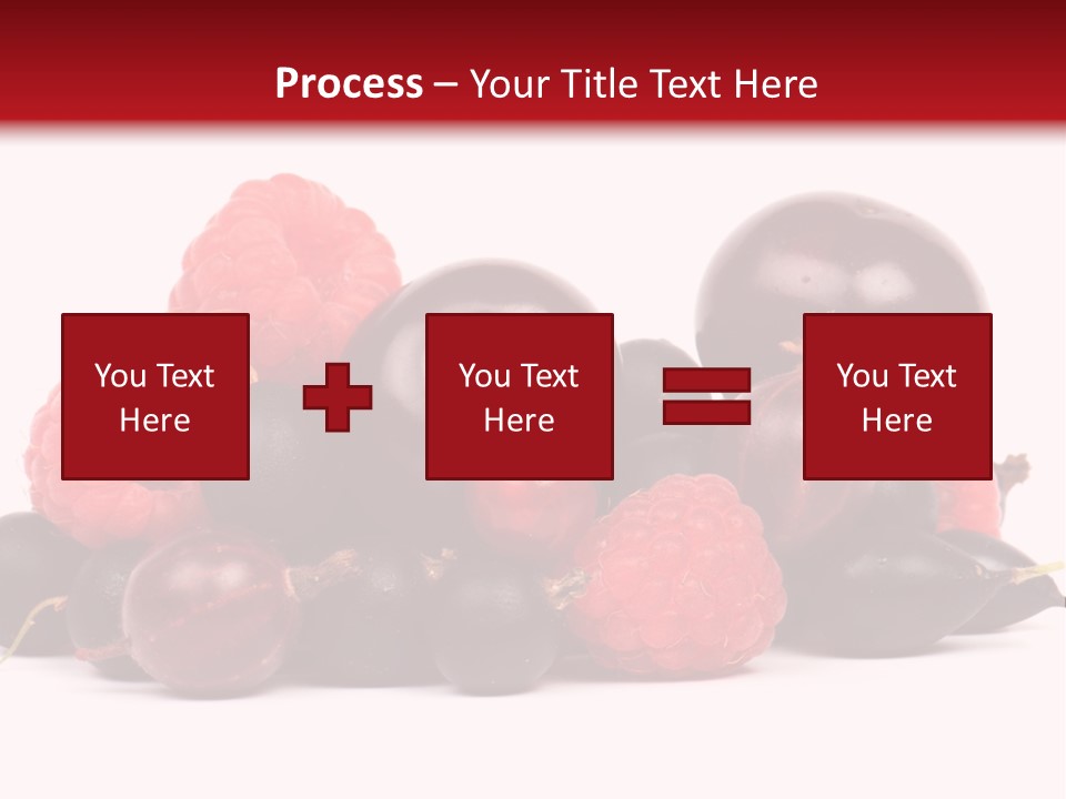 Fruits, Raspberries, Cherries, Currants PowerPoint Template
