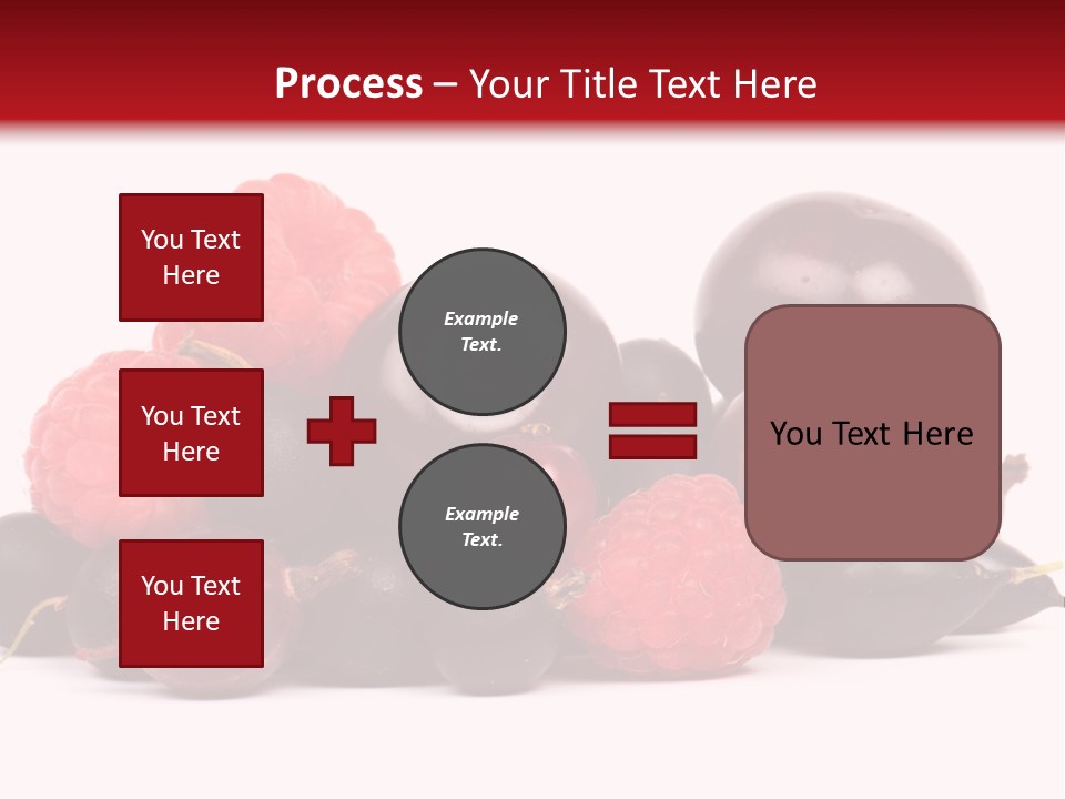 Fruits, Raspberries, Cherries, Currants PowerPoint Template