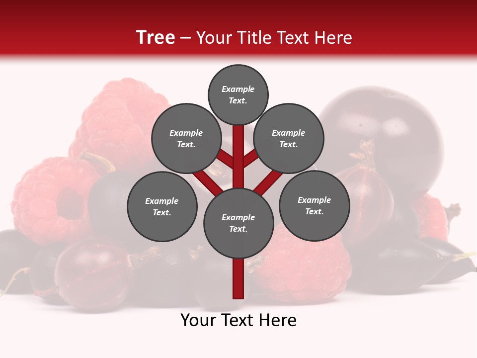 Fruits, Raspberries, Cherries, Currants PowerPoint Template