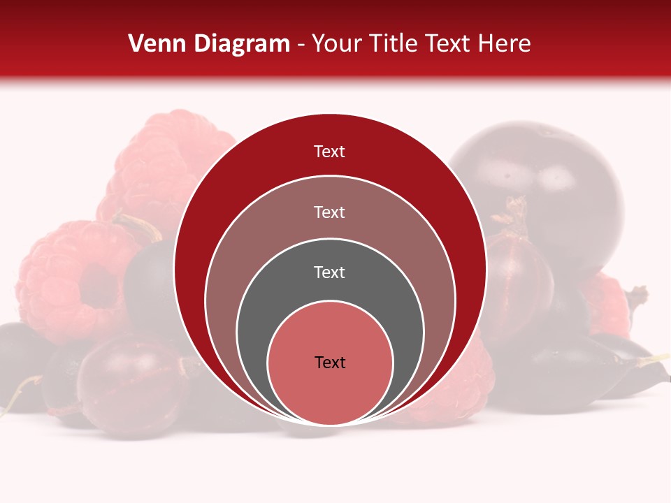 Fruits, Raspberries, Cherries, Currants PowerPoint Template