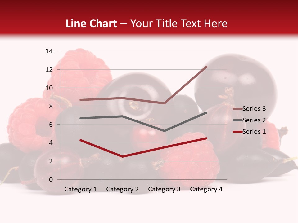 Fruits, Raspberries, Cherries, Currants PowerPoint Template