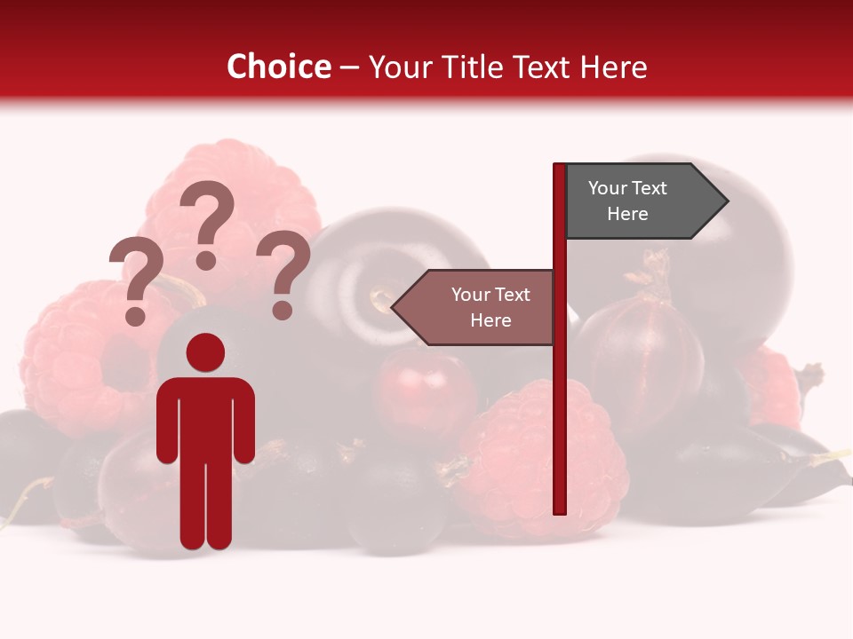 Fruits, Raspberries, Cherries, Currants PowerPoint Template