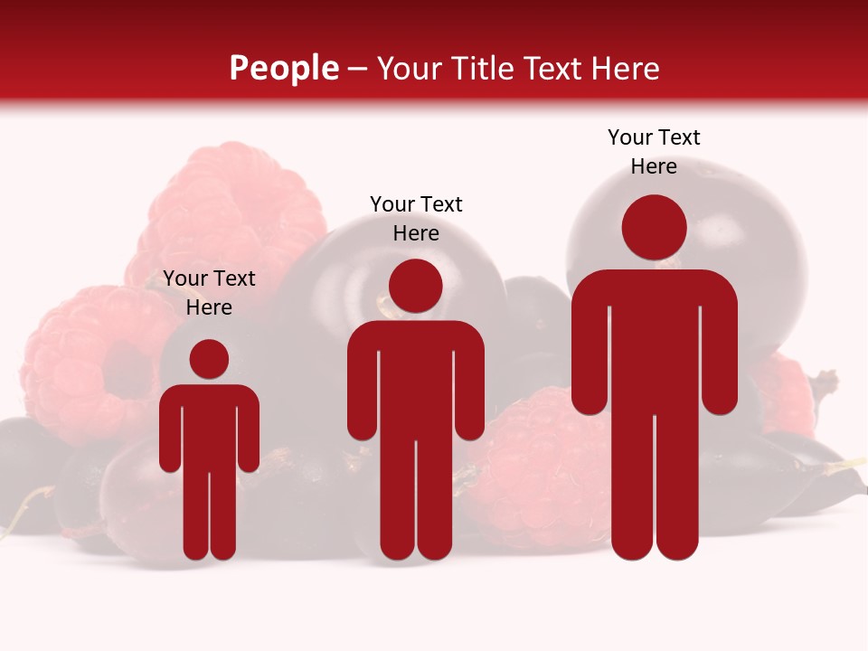 Fruits, Raspberries, Cherries, Currants PowerPoint Template