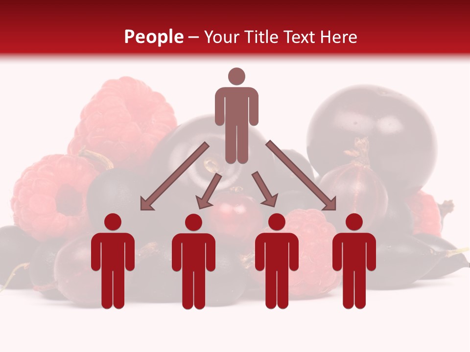 Fruits, Raspberries, Cherries, Currants PowerPoint Template