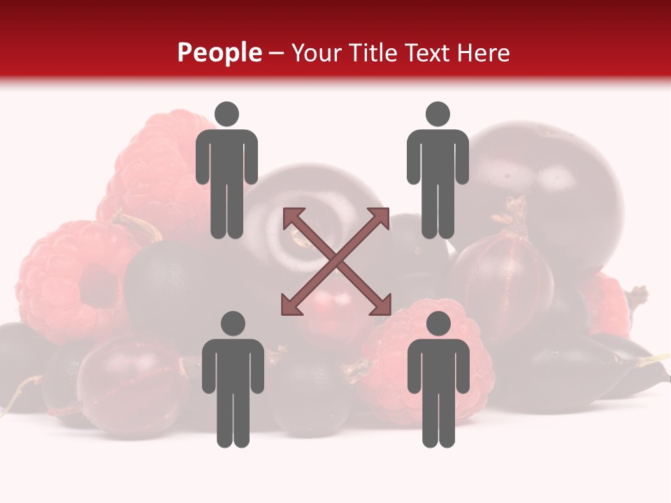 Fruits, Raspberries, Cherries, Currants PowerPoint Template