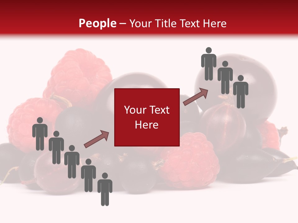 Fruits, Raspberries, Cherries, Currants PowerPoint Template