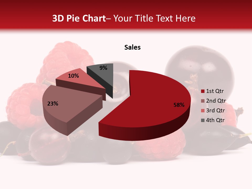 Fruits, Raspberries, Cherries, Currants PowerPoint Template