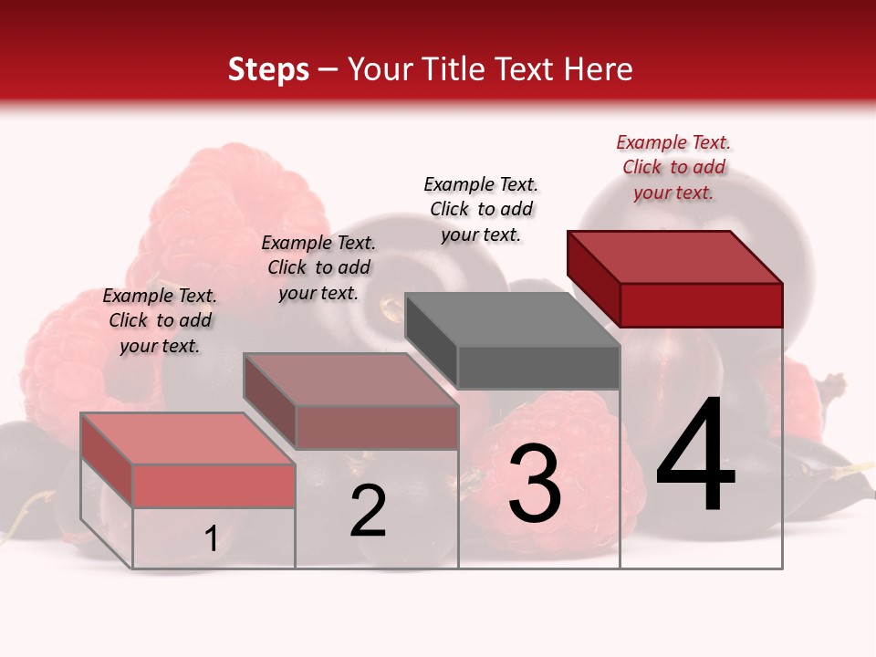 Fruits, Raspberries, Cherries, Currants PowerPoint Template