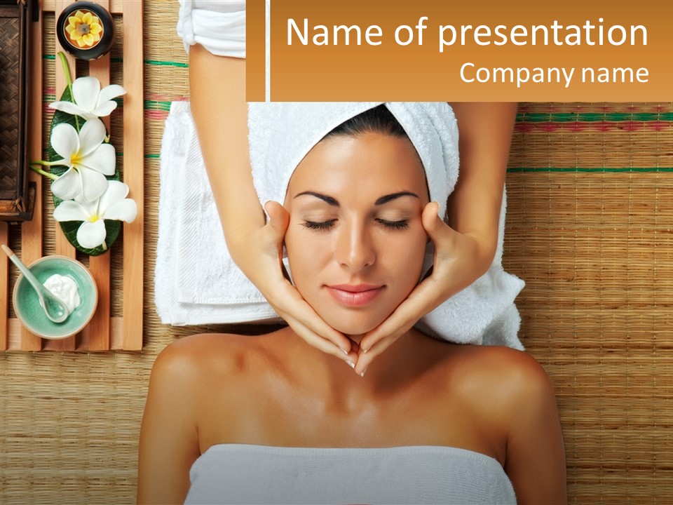 Facial Massage For A Woman PowerPoint Template