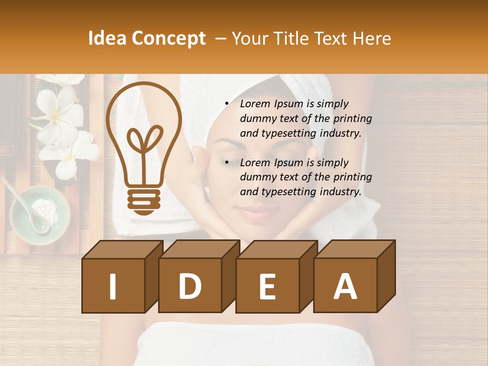 Facial Massage For A Woman PowerPoint Template