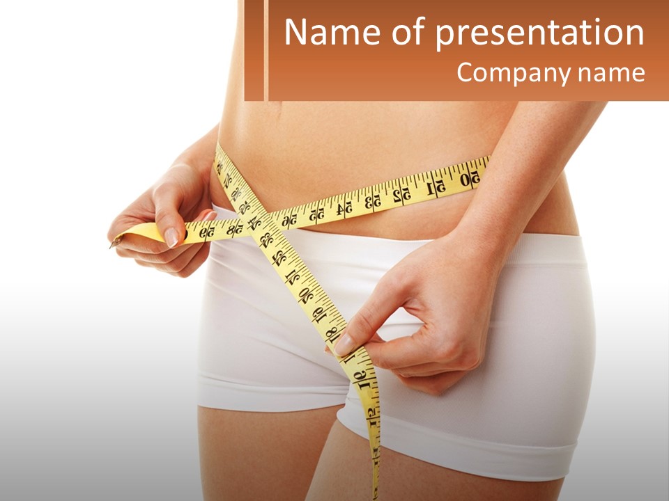 The Girl Measures The Waist PowerPoint Template