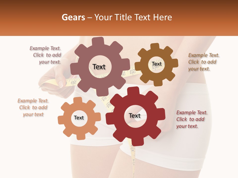 The Girl Measures The Waist PowerPoint Template