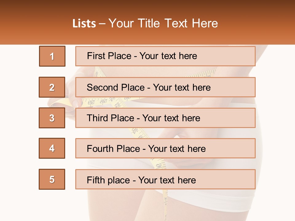 The Girl Measures The Waist PowerPoint Template