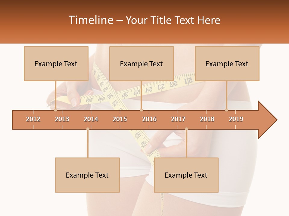 The Girl Measures The Waist PowerPoint Template