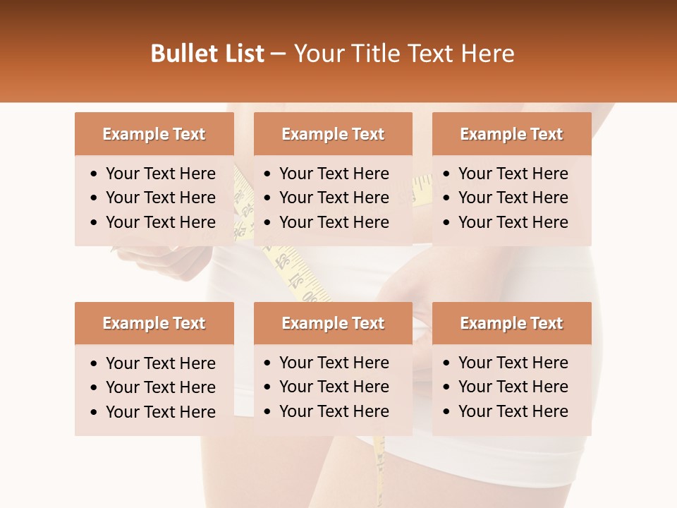 The Girl Measures The Waist PowerPoint Template