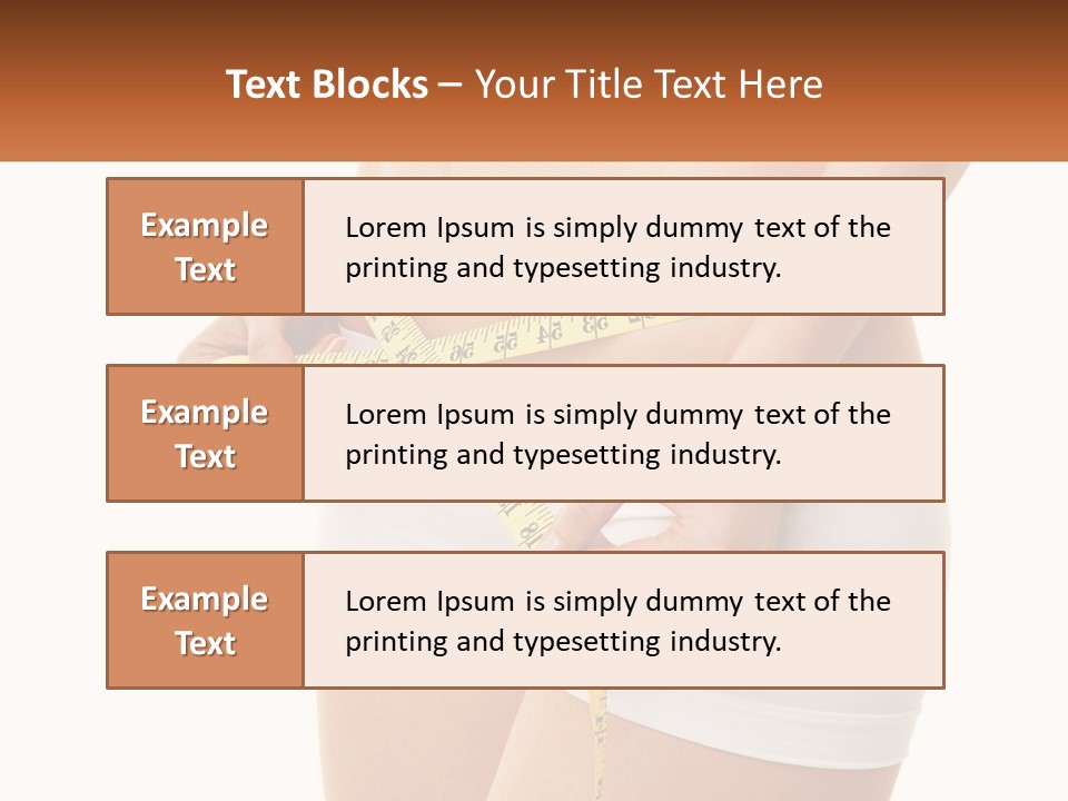 The Girl Measures The Waist PowerPoint Template