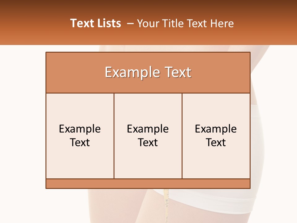 The Girl Measures The Waist PowerPoint Template