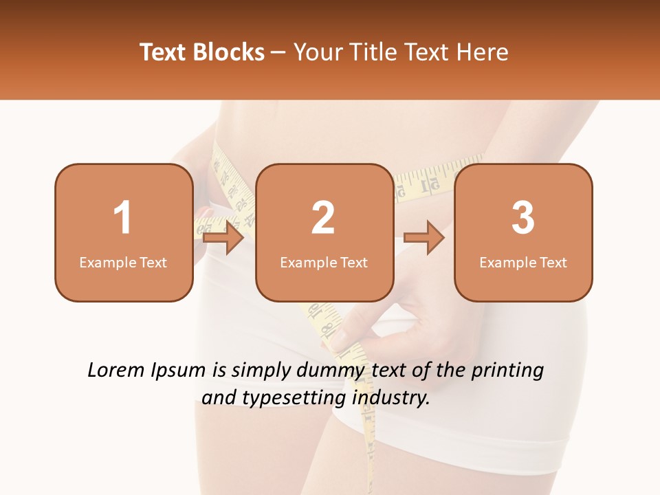 The Girl Measures The Waist PowerPoint Template