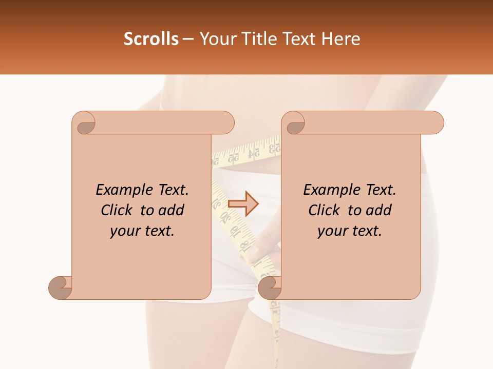The Girl Measures The Waist PowerPoint Template