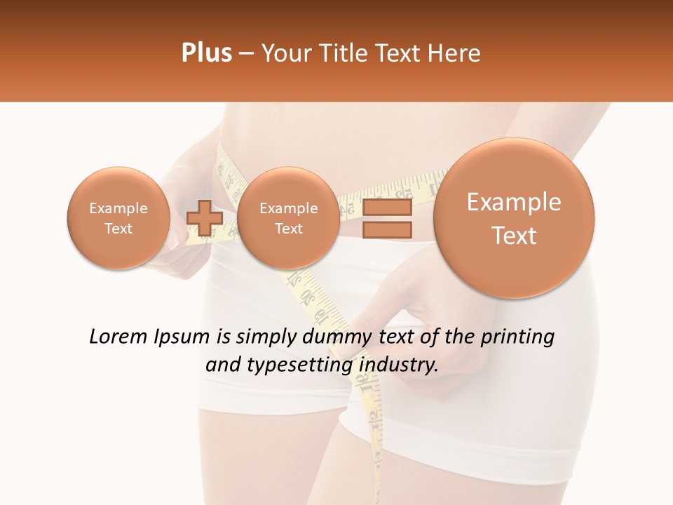 The Girl Measures The Waist PowerPoint Template