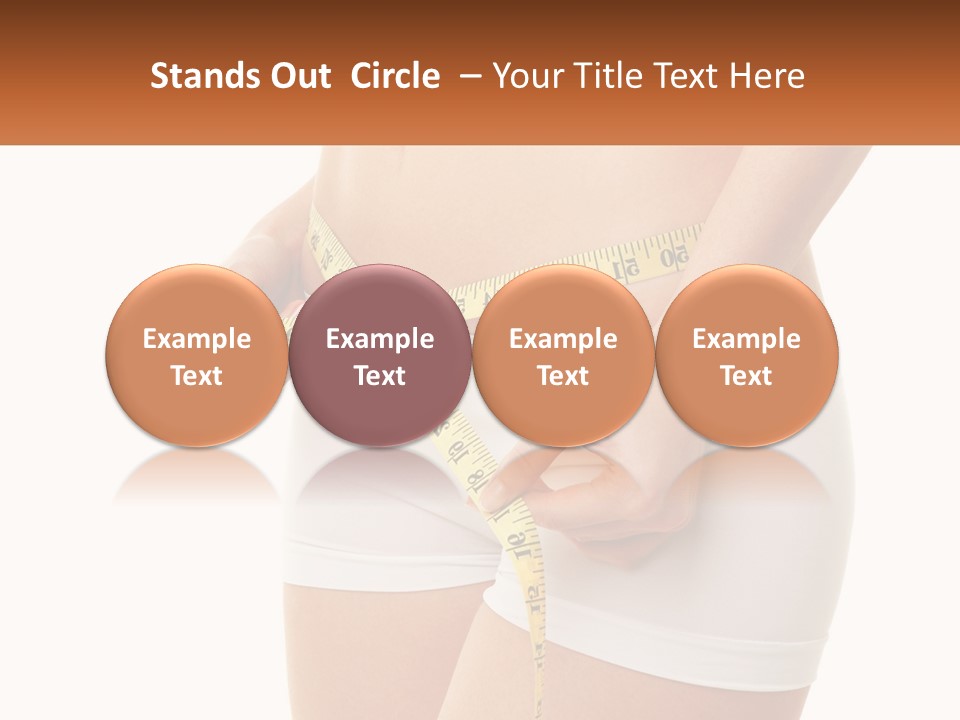 The Girl Measures The Waist PowerPoint Template