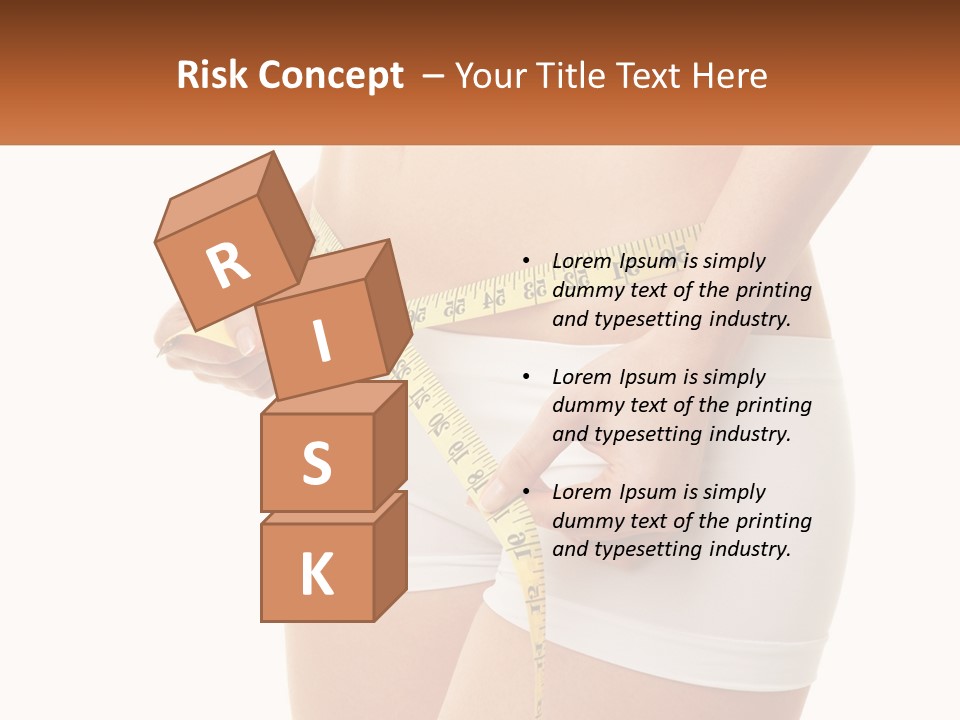 The Girl Measures The Waist PowerPoint Template