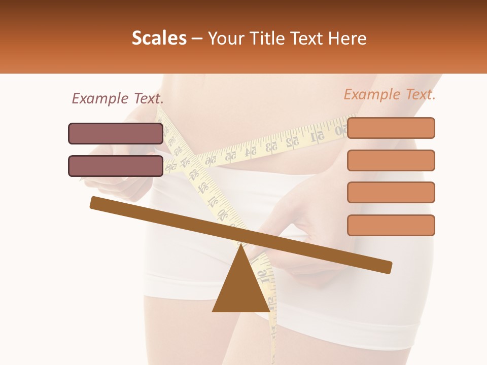 The Girl Measures The Waist PowerPoint Template
