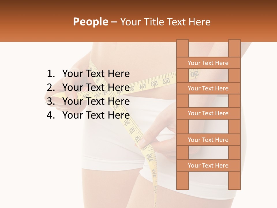 The Girl Measures The Waist PowerPoint Template