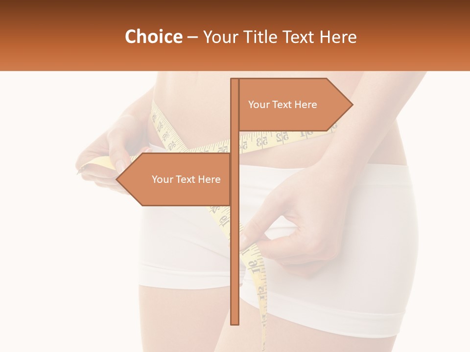 The Girl Measures The Waist PowerPoint Template