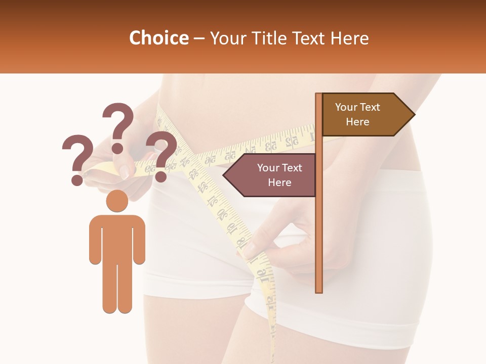 The Girl Measures The Waist PowerPoint Template