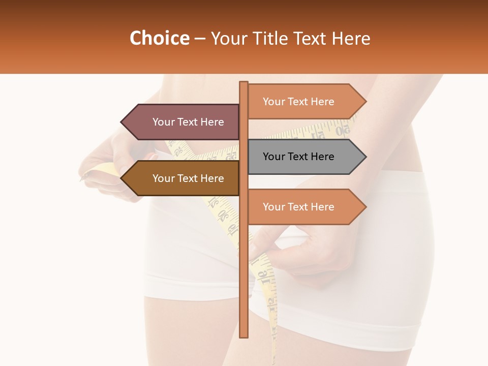 The Girl Measures The Waist PowerPoint Template