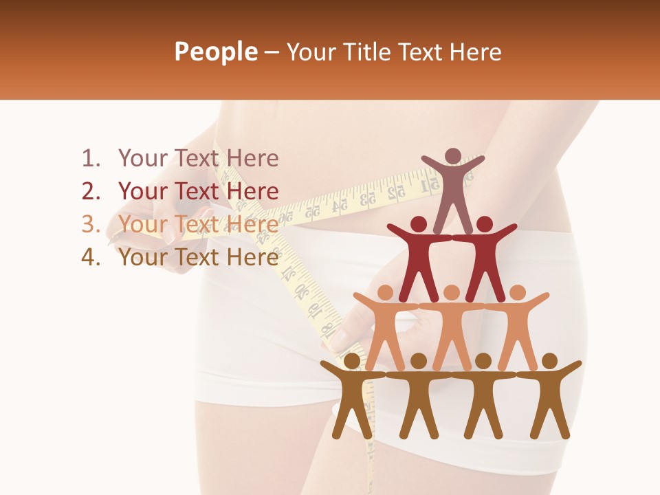 The Girl Measures The Waist PowerPoint Template
