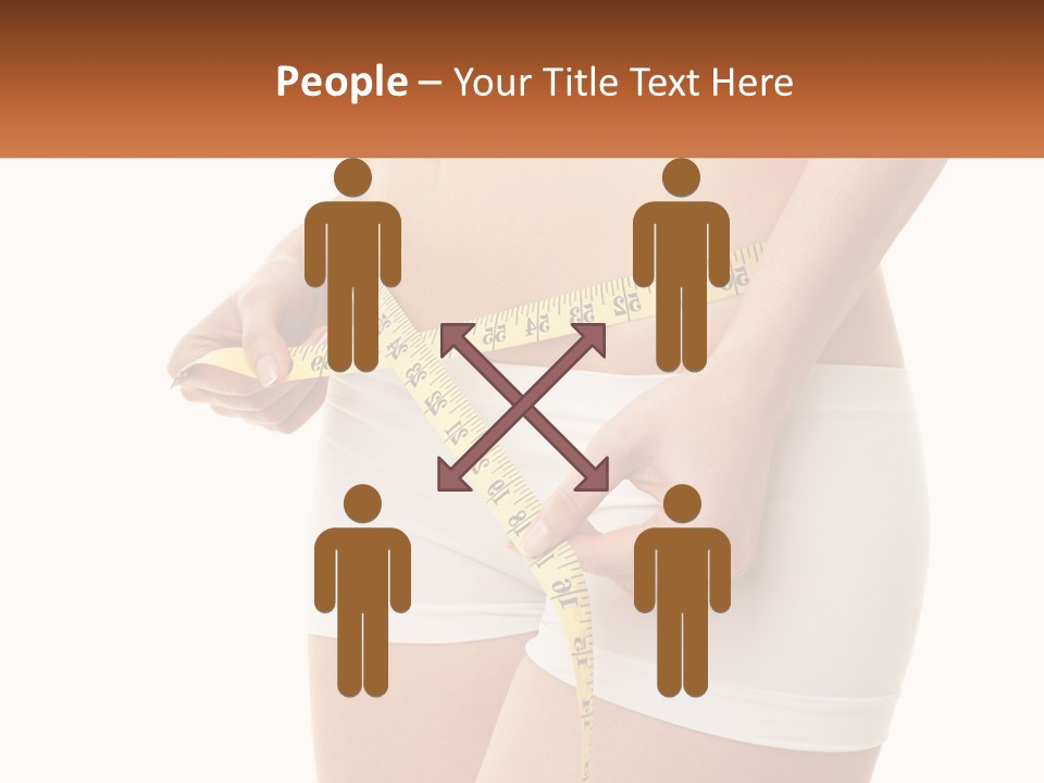 The Girl Measures The Waist PowerPoint Template