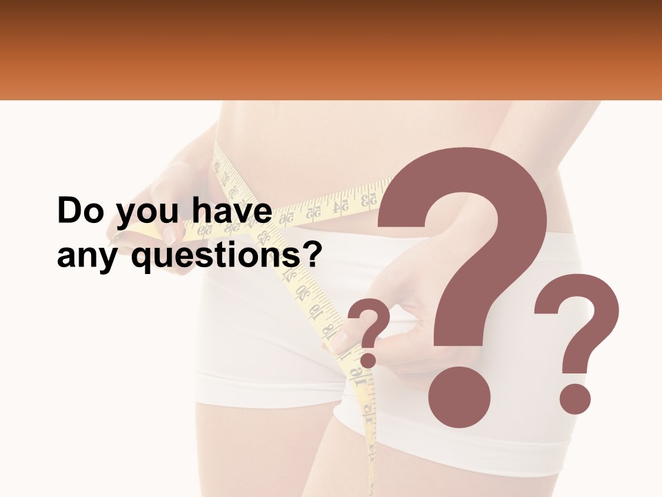 The Girl Measures The Waist PowerPoint Template