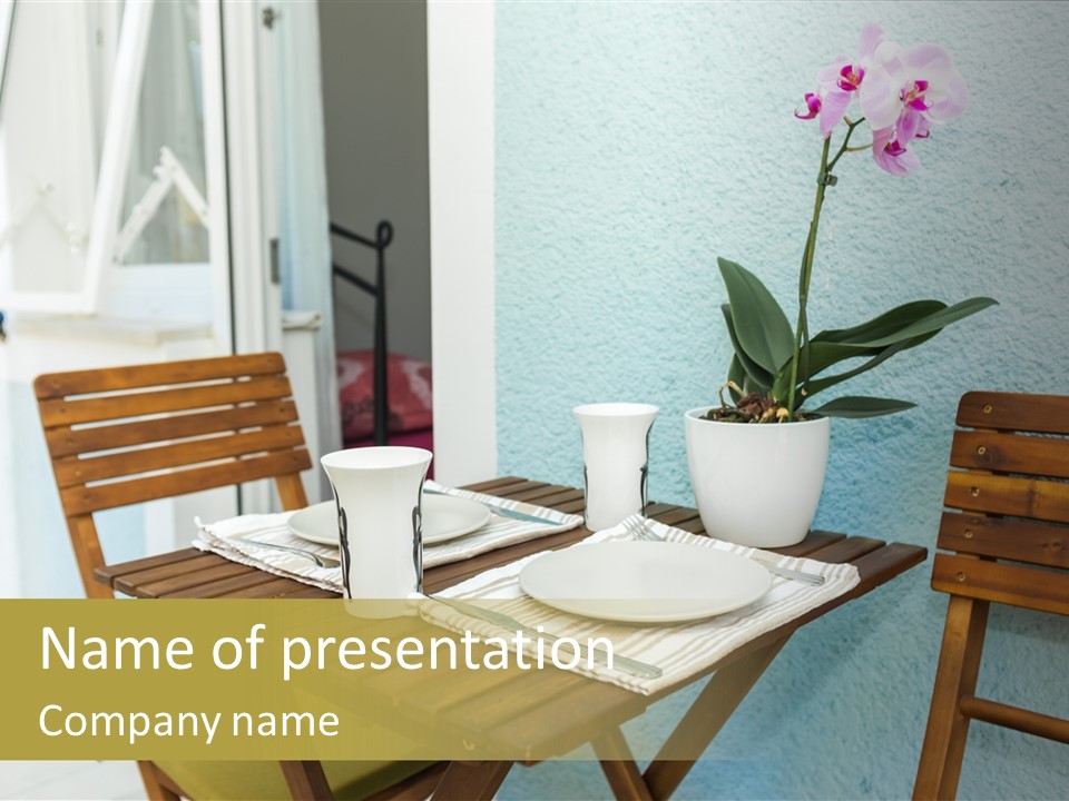 Table On The Balcony PowerPoint Template
