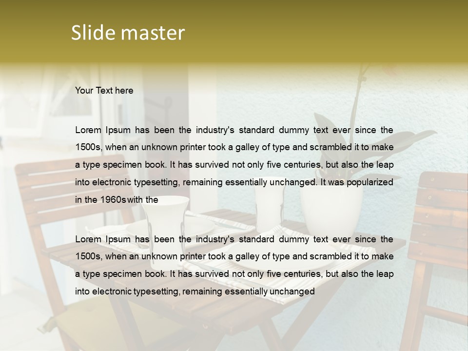 Table On The Balcony PowerPoint Template