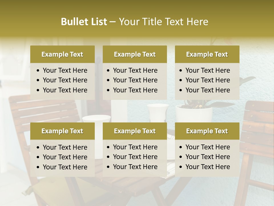 Table On The Balcony PowerPoint Template